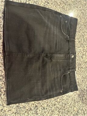 American Eagle Outfitters Black Stretch Denim Mini Skirt